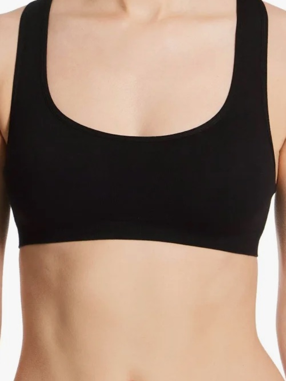 1 On Gossamer cotton leisure bra bralette XL black
